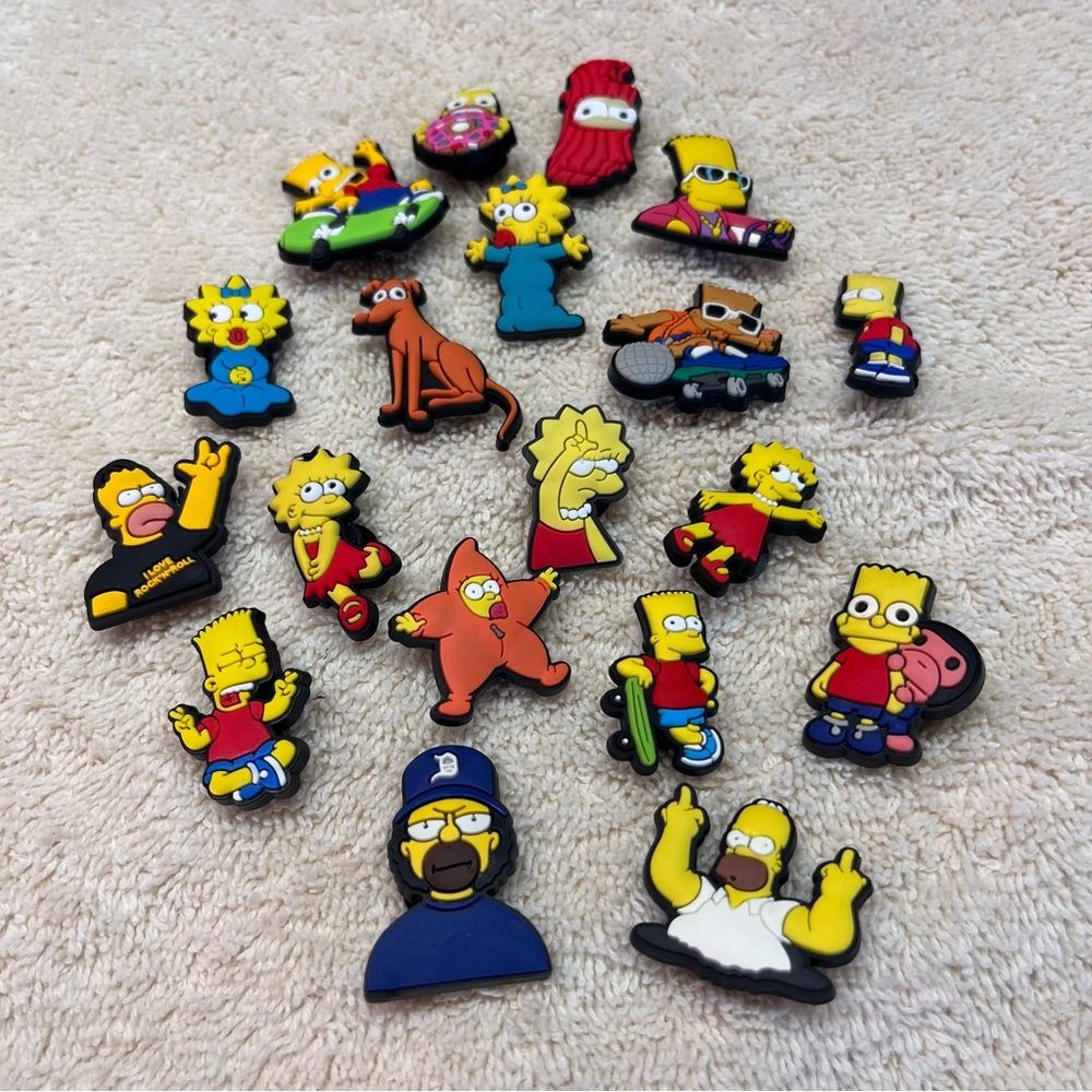Simpsons Character Shoe Charms Set - 19 pc set - NWT